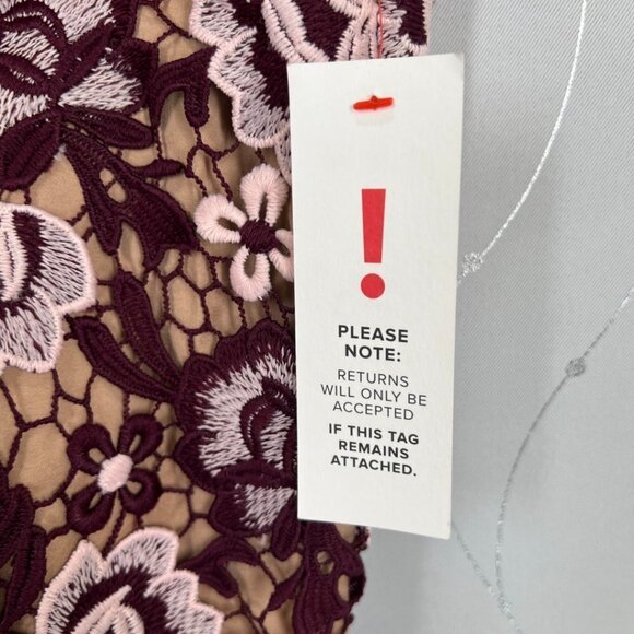 NWT Bardot Purple Dalia Lace Asymmetrical Midi Dress $119 - Picture 15 of 16
